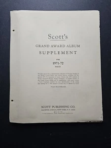 SCOTT: Grand Award Stamp Album No. 6 Supplement 1973 Series (1971-1972) - Picture 1 of 13