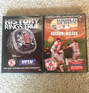 Pair of Red Sox DVDs History Rings True - World Series 2007 - NEW - Imagen 1 de 2