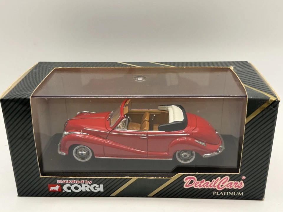 Arte de coches en detalle. Coche modelo BMW 502 descapotable 244 escala 1:43 rojo diecast Foto 1 de 4