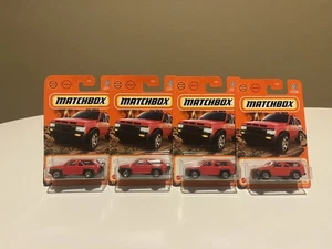 MATCHBOX 1985 NISSAN Pathfinder Lot of 4 Red 54/100 New on Card - Picture 1 of 4