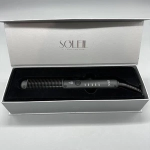 SOLEIL Styling Comb Heat Brush Straightener 450ºF ‘Black’ Model L40HBS-B1 NEW - Picture 1 of 10