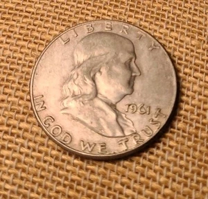 1961 Ben Franklin Half Dollar Coin - Picture 1 of 3