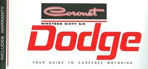 1966  66   DODGE CORONET  OWNER'S MANUAL - Picture 1 of 1