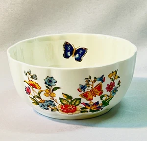 Aynsley Cottage Garden Vintage Bowl Fine English Bone China Butterflies 5" - Picture 1 of 6