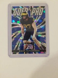 AIDAN HUTCHINSON #GP-AH1 2022 Leaf ProSet Blue Metal Goin' Pro Cracked Ice - Picture 1 of 7