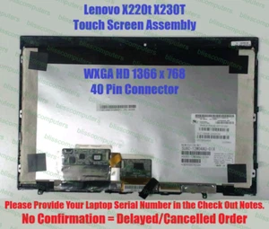 Lenovo ThinkPad X230 Tablet Display LCD LED Touch Screen Assembly 1366x768 - Bild 1 von 3