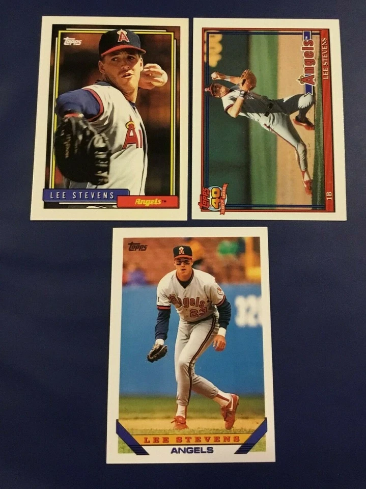 1991 1992 1993 Topps # 467 # 648 # 702 LEE STEVENS лот 3 ангела - Изображение 1 из 1