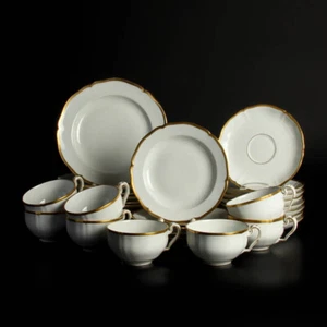 Juego de café de porcelana KPM Berlín 29 piezas cetro en relieve manzana imperial 8 personas - Imagen 1 de 13