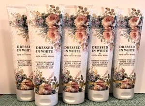 DRESSED IN WHITE ULTIMATE HYDRATION BODY CREAM LOTION LOT X 5 BATH BODY WORKS - Picture 1 of 3