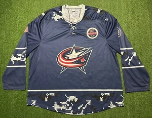 Columbus Blue Jackets Military Appreciation Night Elk & Elk Promo Jersey XL CBJ - Picture 1 of 7