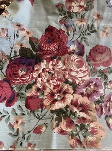 Fabric Floral Home Decor Green Remnant C&A Grand Millennial B6 - Picture 1 of 4