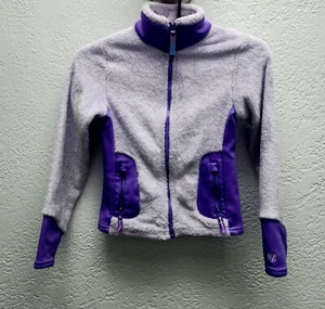  Champion Jacket Girls Small Purple Fleece Machine Washable Full Zip Thumbholes - Picture 1 of 5