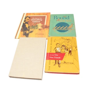 Lot of 4 Vintage Books - 1936 - 1977 Gettysburg Address Round About Alice Jerry - Imagen 1 de 16