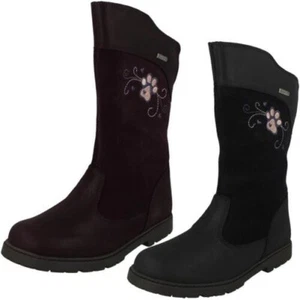 Girls Startrite Stylish Paw Detailed Aqua-Rite Mid Calf Boots Splosh - Imagen 1 de 19