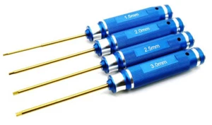 4pcs Hex Screwdriver Set 1.5 2.0 2.5 3.0mm Steel Tools Kit For RC Car Helicopter - Picture 1 of 6