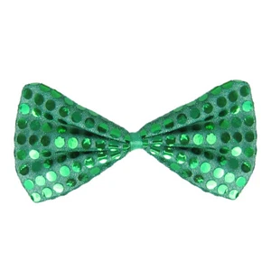 Green Sequin Bow Tie ~ FUN ST. PATRICK HALLOWEEN COSTUME NEW YEAR DANCE PARTY - Picture 1 of 2