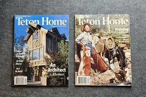 Teton Home Magazine Lot of 2 2001-2002 The Magazine For The New Old West - Picture 1 of 5