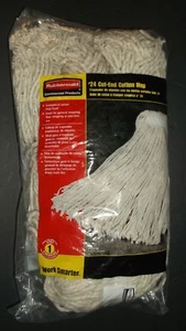 NEW #24 CUT-END COTTON MOP RUBBERMAID COMMERCIAL PRODUCTS V115-28 U716-28 COMBO - Picture 1 of 17