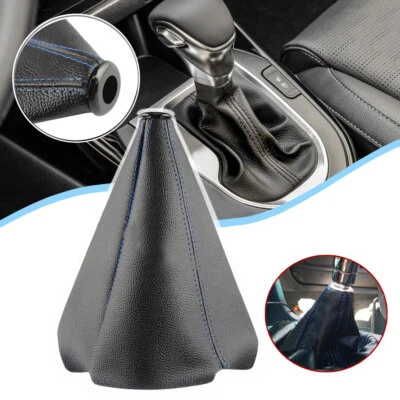 Leather Stitch Manual/Auto Gear Shift Knob Shifter Boot Cover Car Accessories - Image 1 of 4