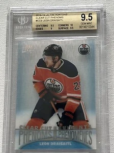 2018-19 LEON DRAISAITL UD TIM HORTONS ACETATE CLEAR CUT PHENOMS BGS 9.5 OILERS - Bild 1 von 2