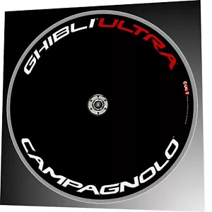 CAMPAGNOLO GHIBLI ULTRA WHITE & RED 3D CUSTOM REPLACEMENT RIM DECALS FOR 1 DISC! - Picture 1 of 13