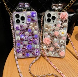 Bling Sparkle Diamond Perfume Bottle Case For iPhone 15 14 13 Pro Max 12 11 XS - Picture 1 of 14