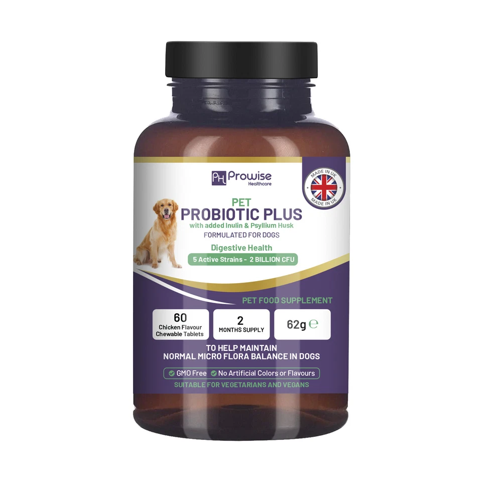 PROWISE HEALTHCARE Prowise Pet Probiotic Plus 60 Chicken Flavour Chewable Tablets 2 Months Supply