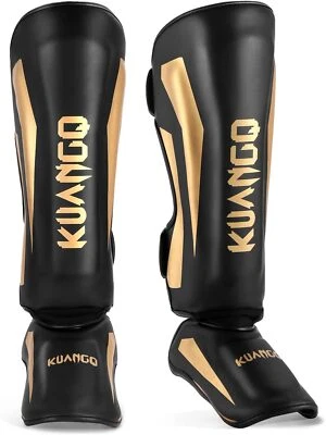 Muay Thai Shin Guards, Kicking Leg Instep Protection Pads Sparring Gear - Image 1 of 4