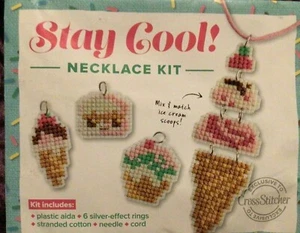 Kreuzstich-Chart-Kit - lustiges Eis-Armband oder Halskette-Kit - Bild 1 von 1