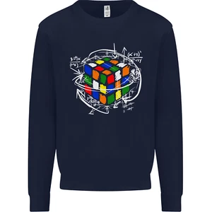 Felpa Con Maglione Divertente Enigma Rubix Cube Per Bambini - Picture 1 of 87
