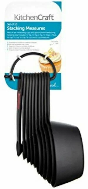 Kitchencraft Set Of 10 Stacking Measuring Spoons and Cups