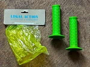 NOS Green 1980s LEGAL ACTION TRI GRIPS Old School BMX Handlebar Bar AME Haro GT - Picture 1 of 7