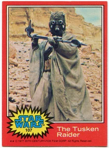 1977 TOPPS STAR WARS # 107 SERIES 2 TRADING CARD The Tuskan Raider - Picture 1 of 1