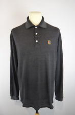 Nike Shirt Mens XL Extra Large Grey Tennis Polo Honeycomb Jacquard Vintage 90s