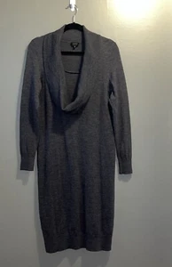 Talbots Pulloverkleid Merinowolle Wasserfallausschnitt Damen M grau minimalistisch kuschelig - Bild 1 von 12