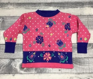 Girls Gymboree Pullover Flower Sweater Size Small - Picture 1 of 5