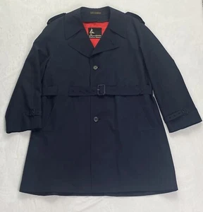 Harbor Master Trenchcoat Herren Größe 46 dunkelblau Wollfutter Made in USA - Bild 1 von 9