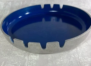 Kobaltblau Emaille & Metall Aschenbecher Mid Century Modern 60er Duk-it Bovano Stil - Bild 1 von 14