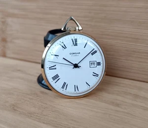VINTAGE Pocket Watch RAKETA Corsar (Gold Plated) Mechanical 2614 SOVIET/USSR - Picture 1 of 8
