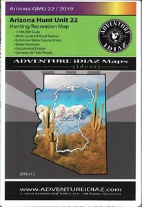 Arizona Hunt Unit 22 Hunting/Recreation Map - Picture 1 of 2