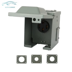 50Amp RV Power Outlet Box 125V/250V Electrical Outdoor Receptacle NEMA 14-50R - Picture 1 of 13