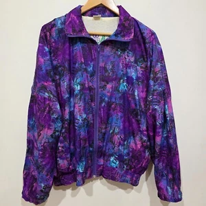 Gucci Jacket AUS L/14 US10 Purple Retro Print Tracksuit Windbreaker Vintage 80s - Bild 1 von 8