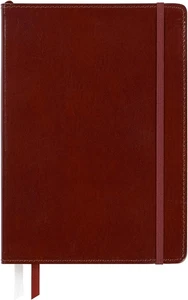 Brown Professional Leather Journal Notebook, 6" W X 8.5" L, 240 Pages - Picture 1 of 12