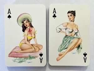 HN Poker Spielkarten Darling Pinups Vintage USA AC020 - Picture 1 of 2