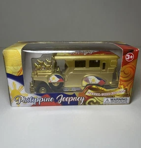 Jeepney filipino metal fundido a presión edición especial dorada NUEVO 5" NUEVO recuerdo/juguete - Imagen 1 de 14