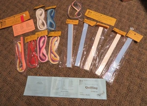 Quilling Paper Lot of 11 NEW Packages SEALED - Assorted Colors and widths - Foto 1 di 9