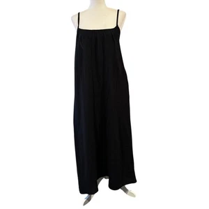 Sol Angeles Black Cotton Gauze Maxi Dress Size M/L NWT - Picture 1 of 7