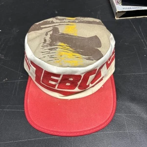 Vtg Zebco Painter Hat Cap Fishing Canoe Scene on Top - Picture 1 of 10