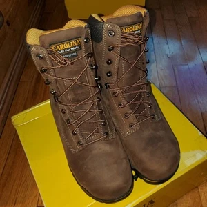 Carolina CA8021 8" Insulated Waterproof Broad Toe Work Boots US Mens Size 9.5 2E - Picture 1 of 6