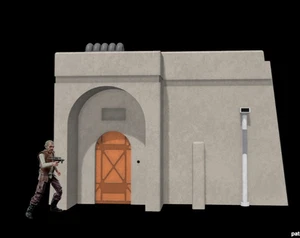 Tatooine Building Front 5 Diorama for 3.75 IN (1:18) FIGURE - Picture 1 of 2